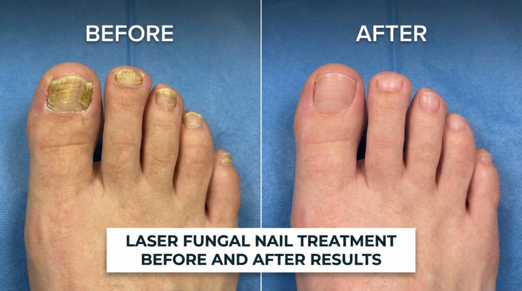 Laser Fungal Nail Treatment: Before & After Results You Can Actually See - Your Feet Support Your Health laser fungal nail treatment